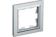 Рамка IEK 1-м BRITE РУ-1-БрА алюм.  BR-M12-K47