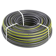 Шланг ПВХ 3/4" 18*24мм, 25м, 3-сл, армир, толщ. 3мм, серый с зелёной полосой "Напорный"