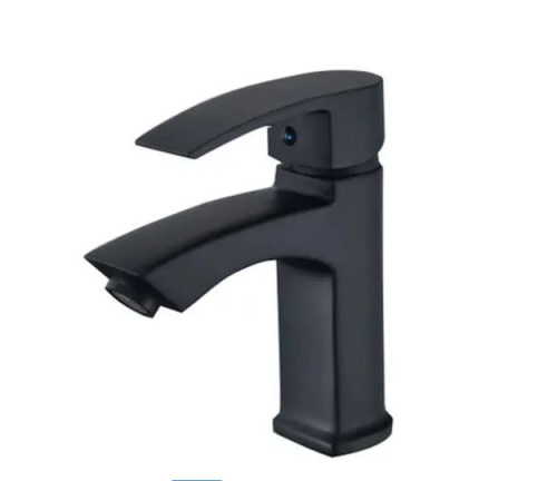 A1009-A Смеситель для умывальника с гайкой, черный