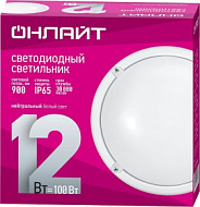 Светильник светодиодный 71 686 OBL-R1-12-4K-WH-IP65-LED 12Вт 4000К IP65 900лм ЖКХ круг бел.