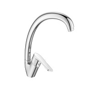 DR23021  Смеситель для кухни Decoroom, хром, высокий излив, латунь