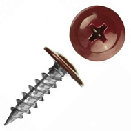 Саморез пресс-шайба 4,2х16мм острый темно-красный RAL 3005 200 шт/ведро