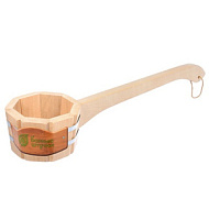 Ковш-черпак бондарный с горизонтальной ручкой, липа 0,6 л