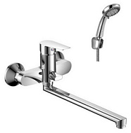 S35-33 Смеситель для ванны Rossinka, плоский излив, 350мм, хром