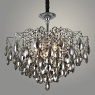 Люстра 2507/6 CH хром/дымчатый хрусталь 6x60W E14 d600 h800, MIX24