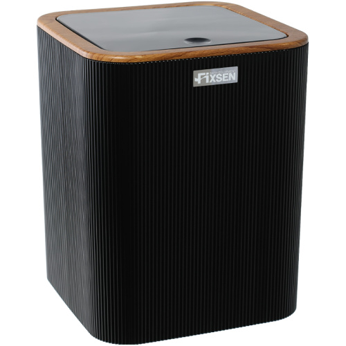 Ведро для мусора Fixsen Black Wood, черный, 5л