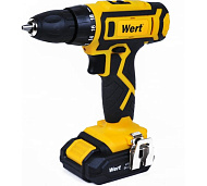 Дрель аккумуляторная WERT CD 16-2TLi  (16В,2х1.5Ач,Li-ion,БЗП-10мм,0-350\1350об\м,28Нм)