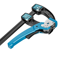 20721 Струбцина Gross реечная быстрозажимная,мет. корпус,рычажный храповый механизм,12/300 мм