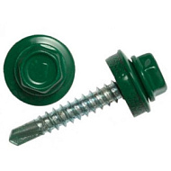 Саморез кровельный 4,8х70мм сверло RAL6005 темно-зеленый 30шт/коробка