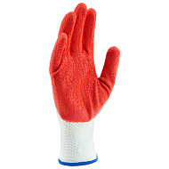 Перчатки Сибртех трикотажные полиэфирные, латексное рельефное покрытие, 15 класс вязки, Россия