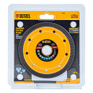 Диск алмазный отрезной Denzel 125 х 22,2мм,сплошной,супертонкий,горячий пресс,сухой/мокрый рез