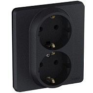 1445248 Розетка Inspiria 16А 250В 2х2P+E немецк. стандарт антрацит Leg 673753