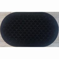 Коврик влаговпитывающий, 60*90 см. "Чешуйки" овал черный