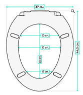 4561557 Сиденье для унитаза с рисунком Белый мрамор
