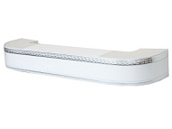 Карниз УЛЬТРАКОМПАКТ Меандр 2х рядный серебро белый с декор. планкой 70мм в инд. уп. 360 см