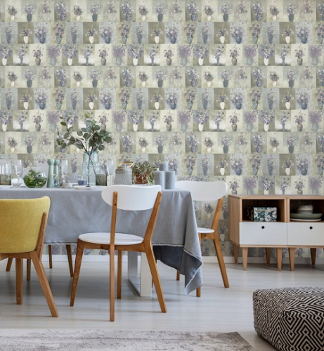 Обои Elysium винил. горячего тиснения на бумажной основе Вазочки 0,53 х 10м