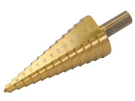 36385М Сверло ступенчатое HSS по металлу, 10 ступеней 9-12-15-18-21-24-27-30-33-36 мм