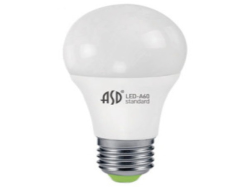 Лампа светодиодная ASD LED-A60-standard 11Вт грушевидная 3000К тепл. бел. E27 990лм 160-260В