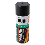 Эмаль термостойкая KUDО, аэрозоль, 520мл, черная KU-5002