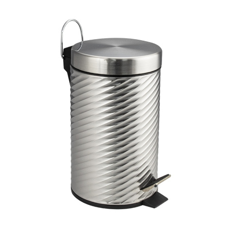 Ведро для мусора Санакс 3л,хром, винтообразное  703
