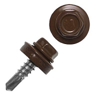 Саморез кровельный 4,8х51мм сверло RAL8017 шоколадно-коричневый 200шт/ведро