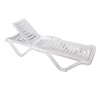 Шезлонг пластиковый 192х62х32 см белый