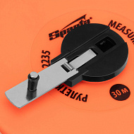 312235 Рулетка геодезическая Sparta, 30 м х 12,5 мм, лента ПВХ, закрытый круглый корпус