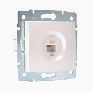 551536 Механизм розетки компьютерной RJ45 1-м СП Karina жемчуж./бел. перламутр. LEZARD 707-3088-139