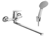 Смеситель для ванны Сантек Кант, длинный излив, с аксессуарами, хром