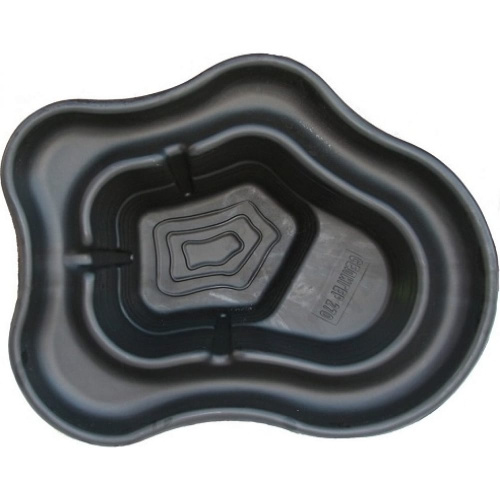 Пруд садовый декоративный пластик 270 л черный (1450 х 1100 х 500 мм)