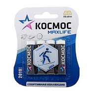 Элементы питания алкалиновый АА/LR6 BP-4 "Футбольная серия 2018" ( блистр. 4 шт) Космос