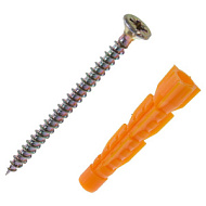 Дюбель универс.5х25мм с шурупом универс. 3х30мм цинк 50шт/пакет