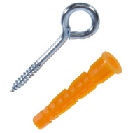 Шуруп-кольцо 8х80мм с универс. дюбелем 12х71мм 2шт/пакет