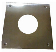 Разделка потолочная декоративная Феррум d=210мм, 480*480мм, нержавеющая (430/0,5мм), с отверстием