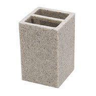 106138/106476 Стакан для зубных щеток Zenfort/Delphinium Светлый камень, полирезина