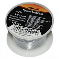 913325 Припой Sparta Sn60Pb40, D 1 мм, 25 г, на пластмассовой катушке
