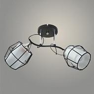 Люстра 11282-7/2 черный/хром (Плафон 8804) НПБ 01-2х60-133 Е27 2x60W Е27 d447 h226, 1005405514