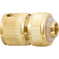 Соединитель латунный Palisad 1/2 быстросъемный для шланга аквастоп