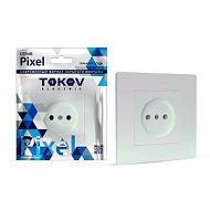 1792293 Розетка 1-м СП Pixel 16А IP20 без заземл. в сборе перламутр. TOKOV ELECTRIC TKE-PX-R1F-C04