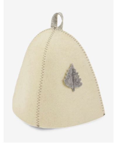 Шапка для бани и сауны «Лист», полиэфир 70%, шерсть 30%