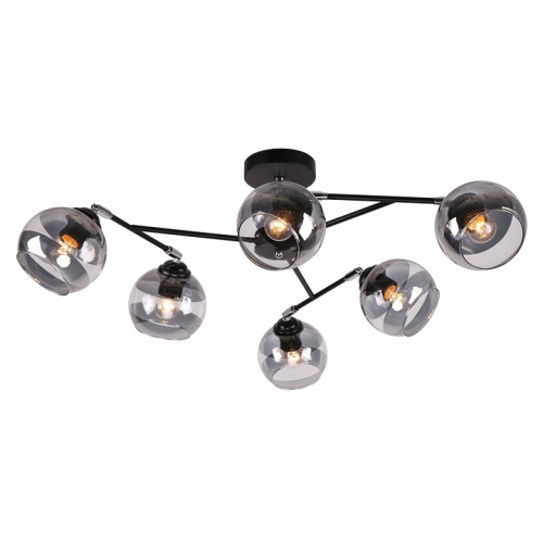 Потолочная люстра IMEX черный 6*60W*E27 18кв.м