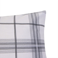 9861647 Наволочка LoveLife "Серая клетка" 50*70см, 100% хлопок, сатин, 125г/м²