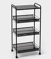 4822561 Этажерка «Ладья 34КС», 4 яруса, 45×30×88 см, чёрная