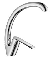 AV5021 Смеситель для кухни AVRORA Slim с высоким поворотным изливом, латунь, хром