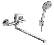 Смеситель для ванны Сантек Марион, длинный излив, с аксессуарами, хром