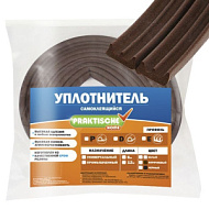 Уплотнитель самоклеющийся `PRAKTISCHE HOME`  9х4мм Е- 6 м (коричневый)