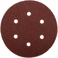35566-150-120 Круг ЗУБР из абразивной бумаги на велкро основе, 6 отверстий, Р120, 150 мм, 5 шт