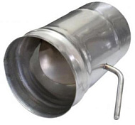 Заслонка (шибер поворотный) Феррум d=150мм, нержавеющая (430/0,5мм)