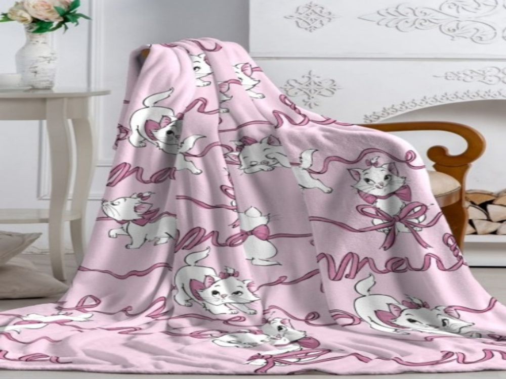 Плед Павлинка детский микрофибра Дисней Кошка Мари 150*200см