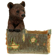 Фигура садовая МЕДВЕДЬ С БРЕВНОМ КАШПО /1